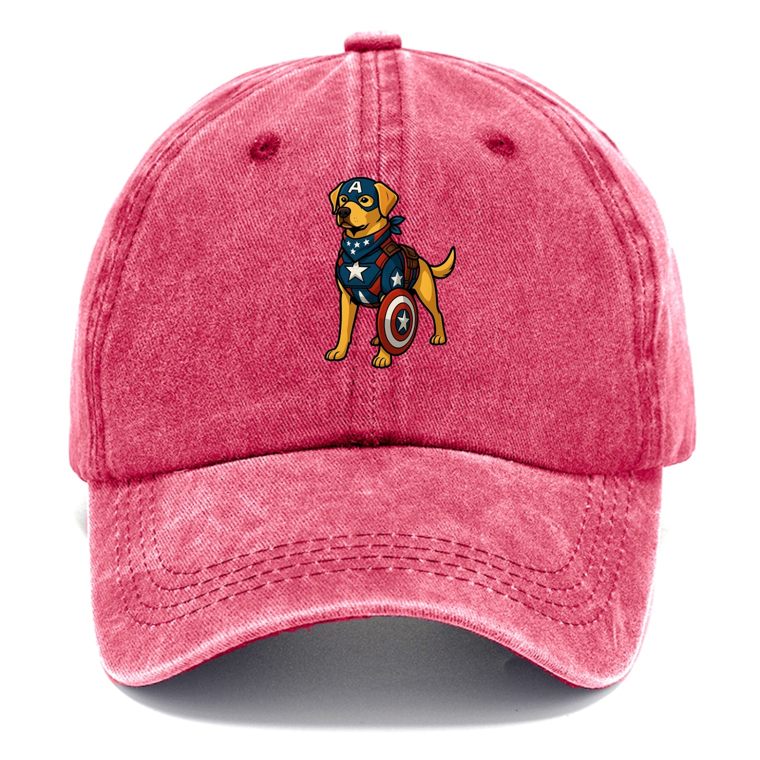 Labrador Captain America  - Classic Cap - Pomegranate Blush(Pink)