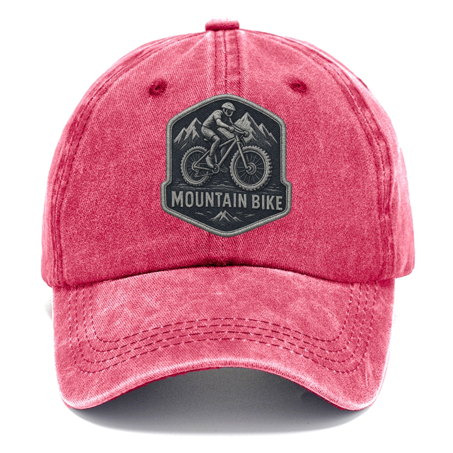Mountain bike with rugged tires - cyclist badge - Classic Cap - Pomegranate Blush(Pink)
