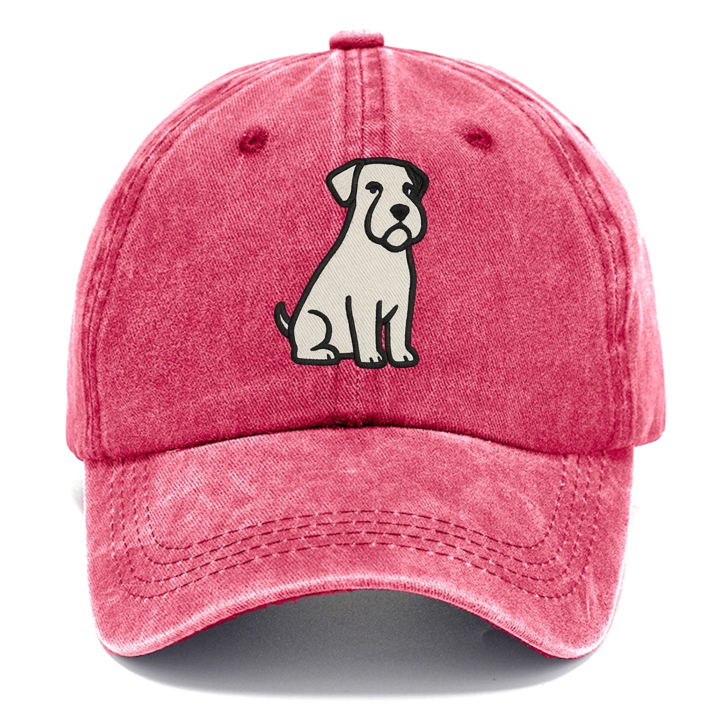 Sealyham Terrier White Sitting Pose Classic Cap - Pomegranate Blush(Pink)