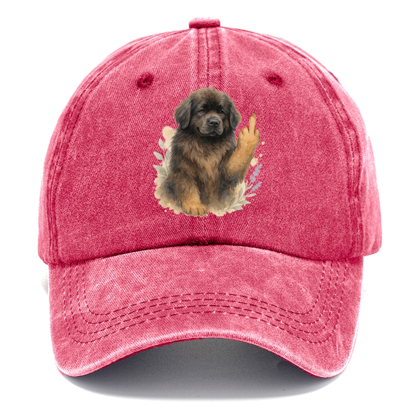 Newfoundland fluffy bear-like with webbed paws, massive gentle paw up - Classic Cap - Pomegranate Blush(Pink)