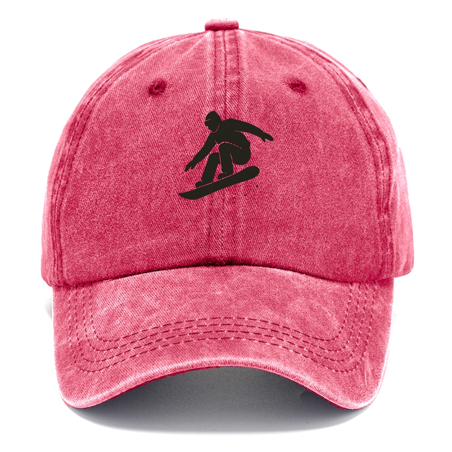 Snowboarder catching air off a jump - Classic Cap - Pomegranate Blush(Pink)