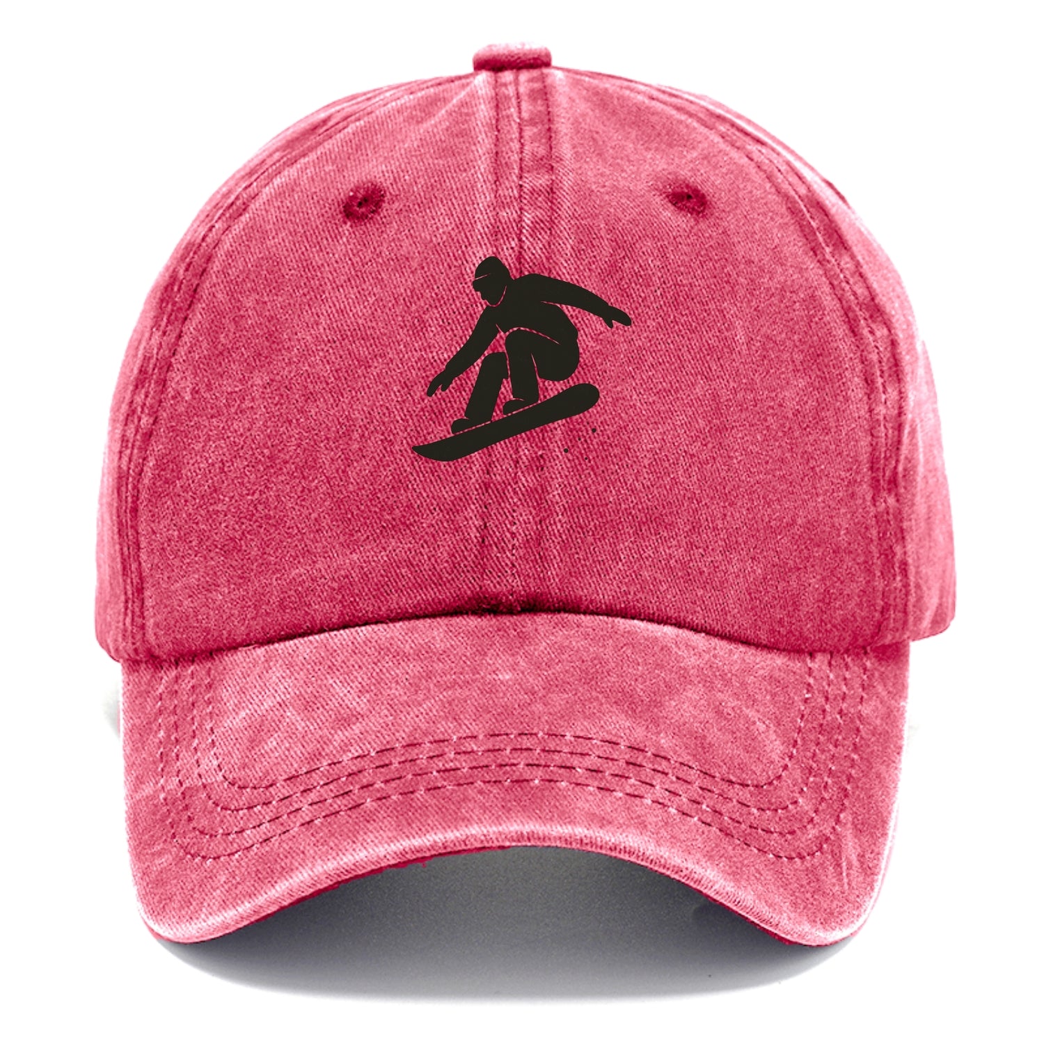 Snowboarder catching air off a jump - Classic Cap - Pomegranate Blush(Pink)