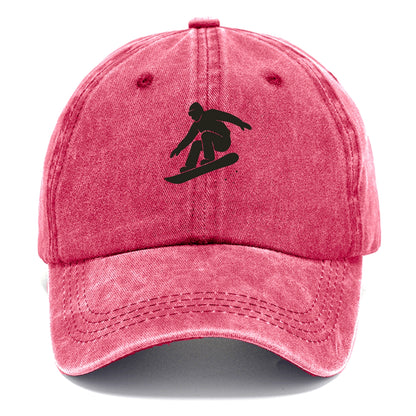 Snowboarder catching air off a jump - Classic Cap - Pomegranate Blush(Pink)