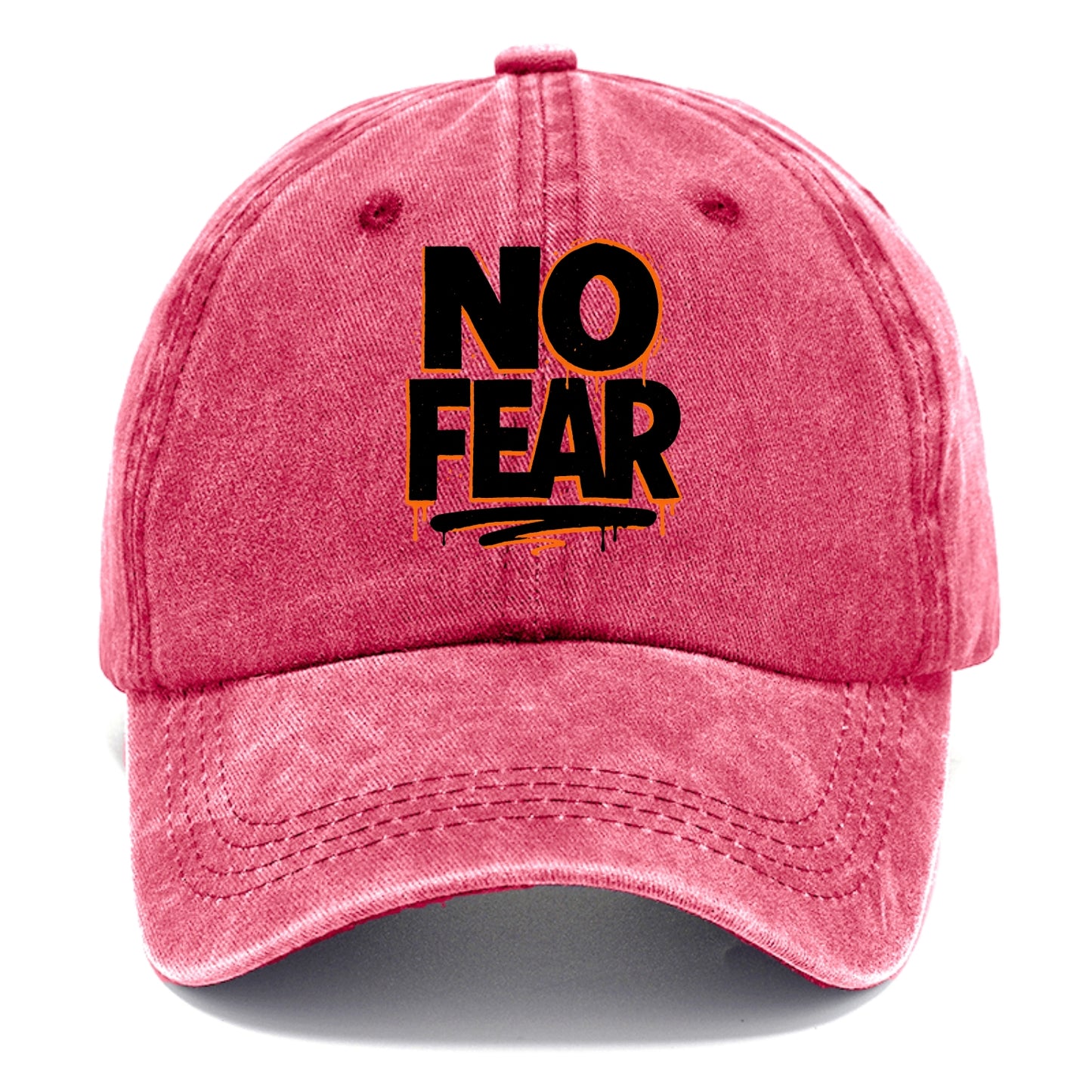 Bold typography design - "NO FEAR" - courage, bravery - Classic Cap - Pomegranate Blush(Pink)