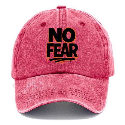 Bold typography design - "NO FEAR" - courage, bravery - Classic Cap - Pomegranate Blush(Pink)