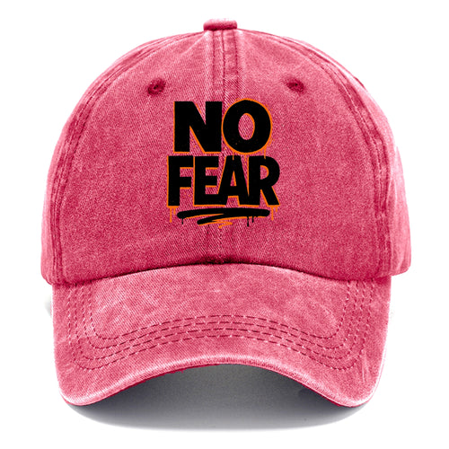 Bold typography design - NO FEAR - courage, bravery - Classic Cap
