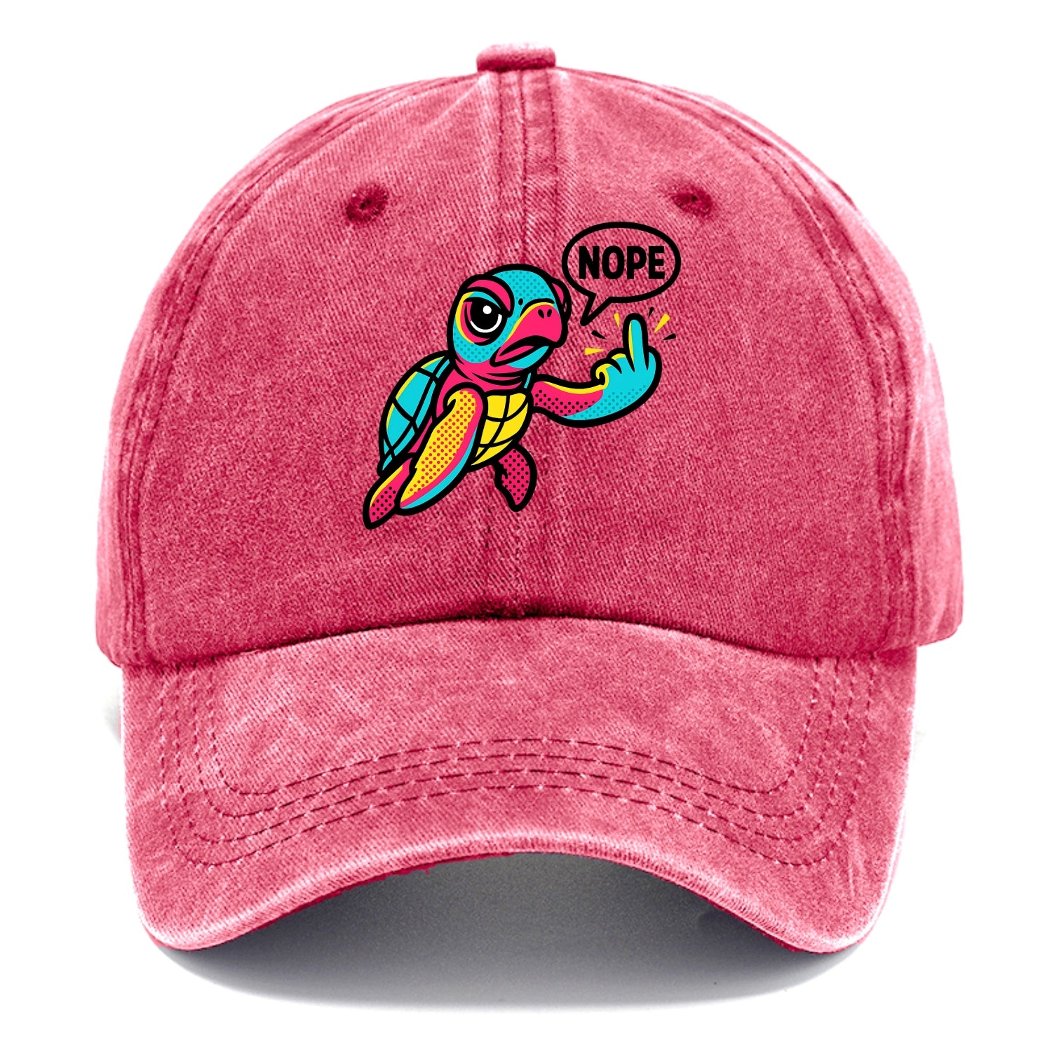 baby sea turtle swimming gracefully, one flipper extended sassily - Classic Cap - Pomegranate Blush(Pink)