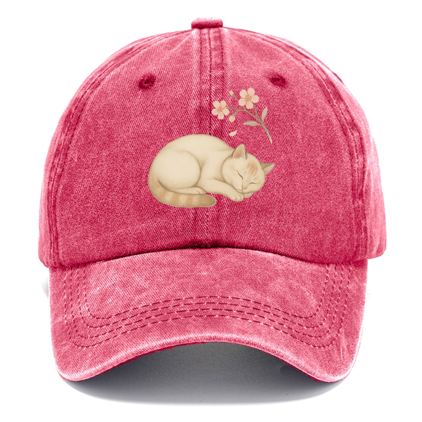 Zen Garden Cat  - Classic Cap - Pomegranate Blush(Pink)