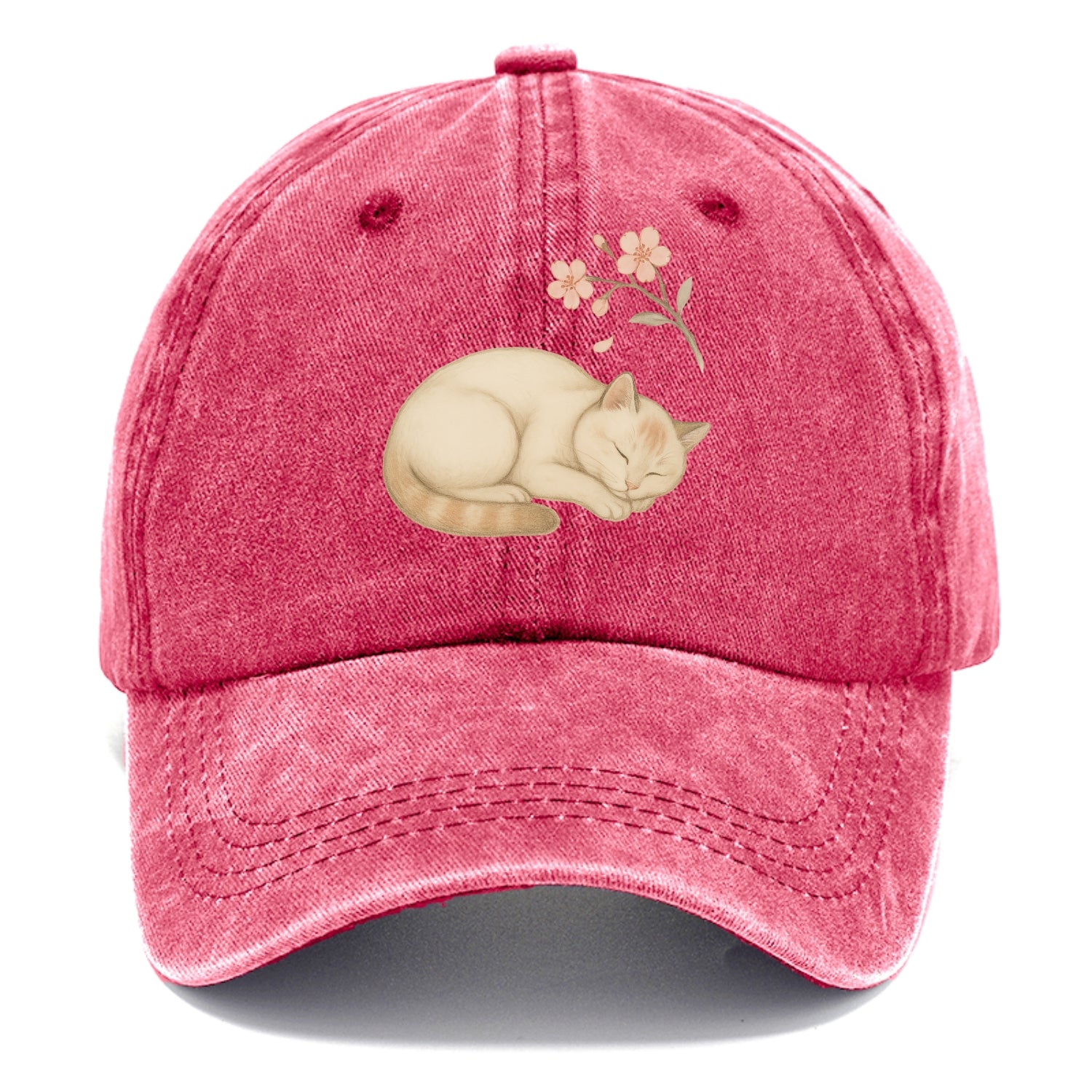 Zen Garden Cat  - Classic Cap - Pomegranate Blush(Pink)