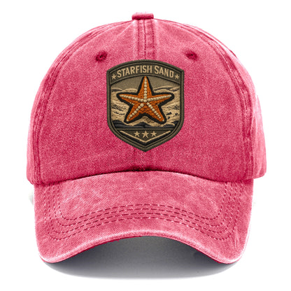 STARFISH SAND - sea star in orange and tan , beachcomber - Classic Cap - Pomegranate Blush(Pink)