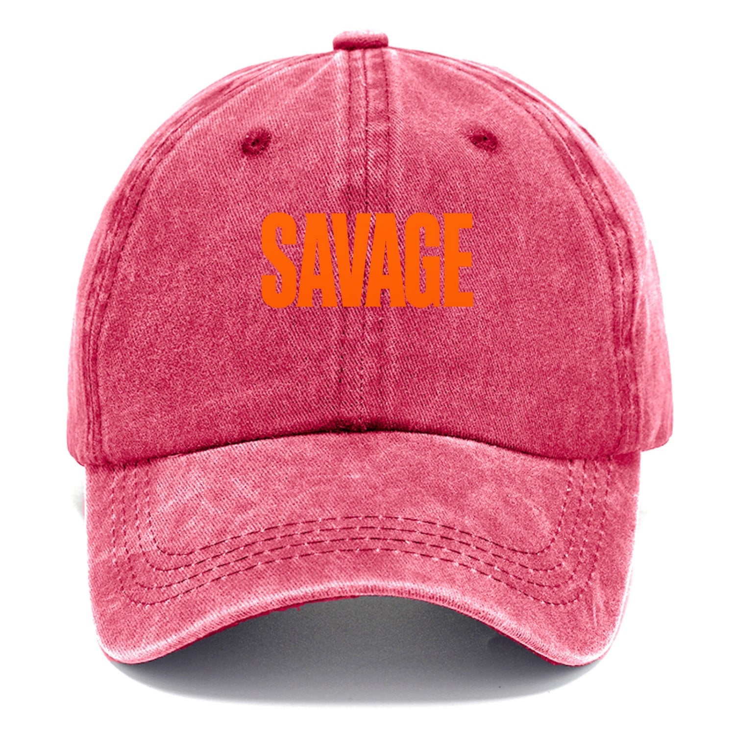Bold typography design - "SAVAGE" - fierce attitude, taking no prisoners - Classic Cap - Pomegranate Blush(Pink)