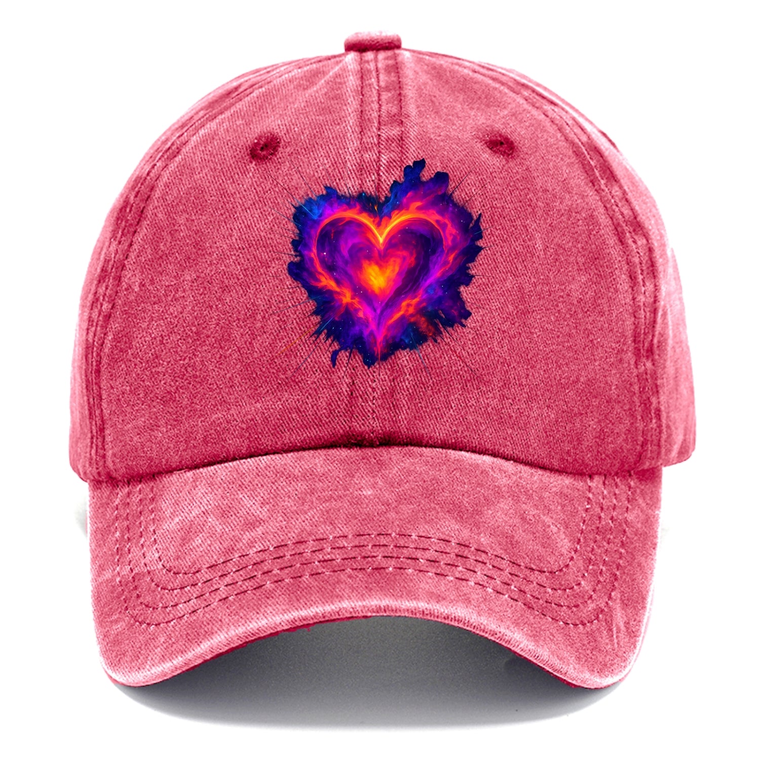 Heart Nebula - Cosmic heart-shaped nebul Classic Cap - Pomegranate Blush(Pink)