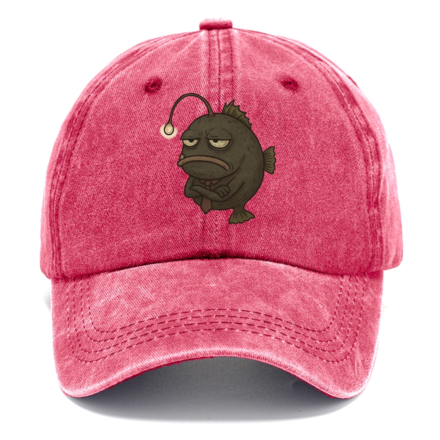 THE ANGLERFISH LURES DISAPPOINTMENT | Dark gray anglerfish with dim light - Classic Cap - Pomegranate Blush(Pink)