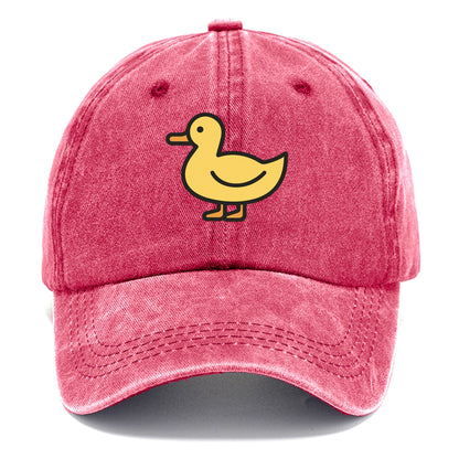 Duck - Yellow mallard flat side profile - Classic Cap - Pomegranate Blush(Pink)
