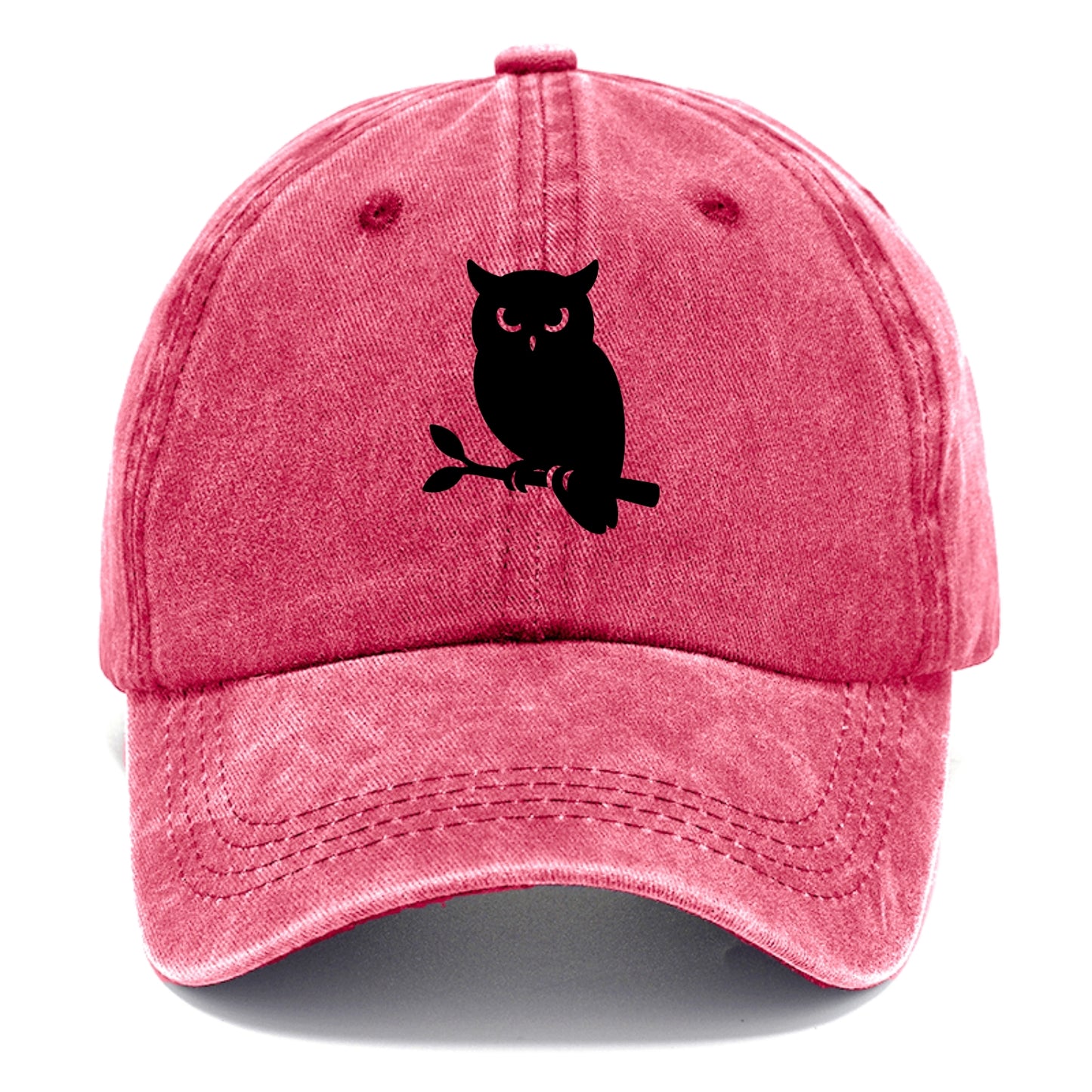 Owl perched on branch at night - Classic Cap - Pomegranate Blush(Pink)