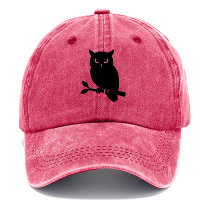 Owl perched on branch at night - Classic Cap - Pomegranate Blush(Pink)