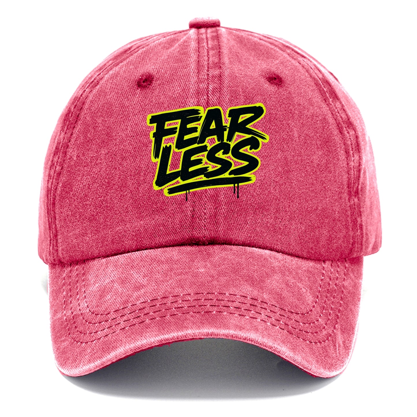 Bold typography design - "FEARLESS" - courage, bravery, facing challenges head on - Classic Cap - Pomegranate Blush(Pink)