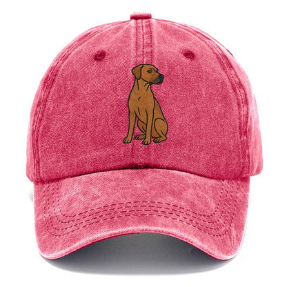 Rhodesian Ridgeback - Red wheaten embroidered pose - Classic Cap - Pomegranate Blush(Pink)