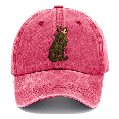 Celestial Moon Wolf  - Classic Cap - Pomegranate Blush(Pink)