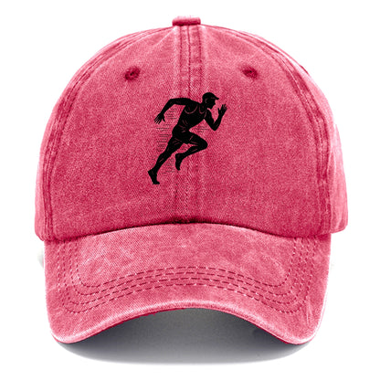 Runner in full stride sprinting - Classic Cap - Pomegranate Blush(Pink)