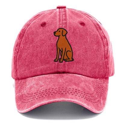 Vizsla - Rust colored sitting pose - Classic Cap - Pomegranate Blush(Pink)