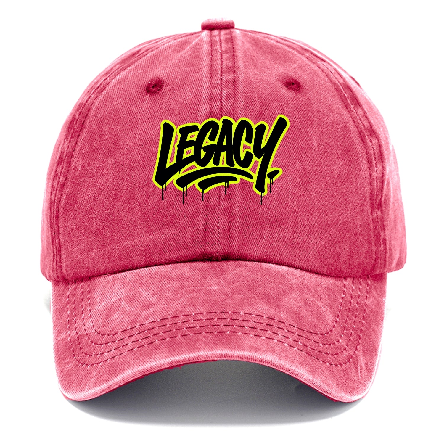 Bold typography design - "LEGACY" - what you leave behind, lasting impact - Classic Cap - Pomegranate Blush(Pink)