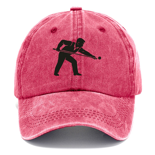 Pool player lining up shot - Classic Cap - Pomegranate Blush(Pink)