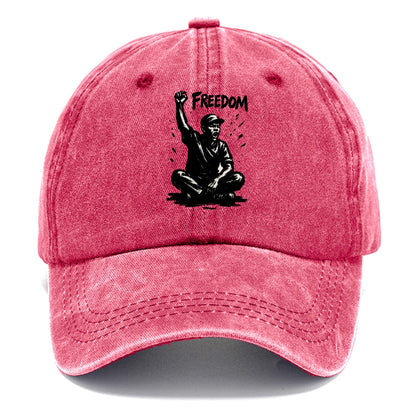Sit-in protest figure - civil disobedience ink art - Classic Cap - Pomegranate Blush(Pink)