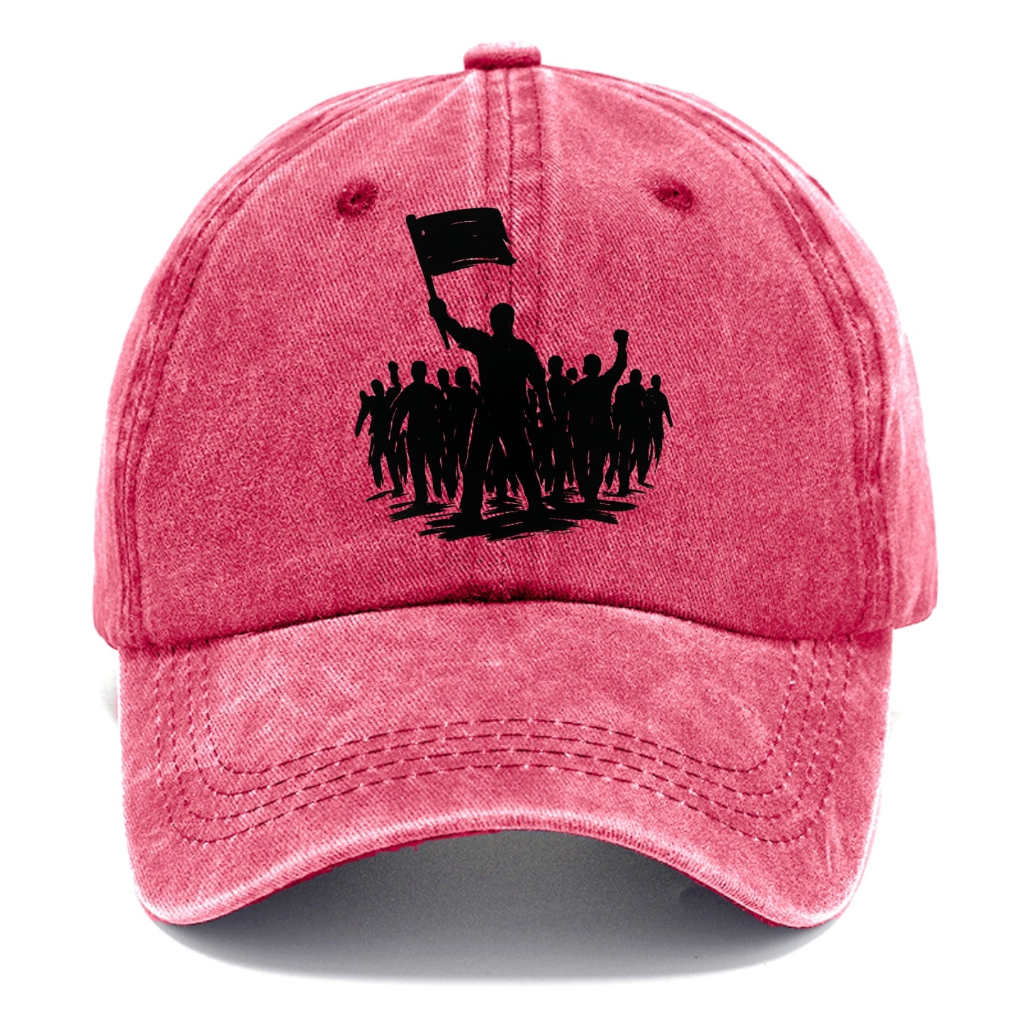 Crowd of protesters marching - solidarity movement ink painting - Classic Cap - Pomegranate Blush(Pink)