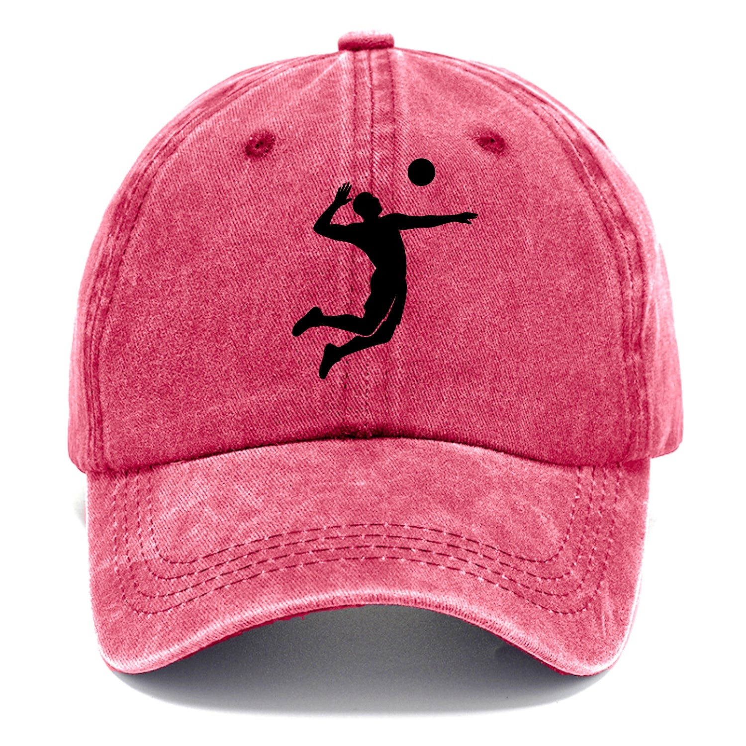 Volleyball player spiking ball - Classic Cap - Pomegranate Blush(Pink)
