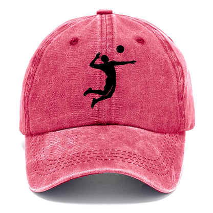 Volleyball player spiking ball - Classic Cap - Pomegranate Blush(Pink)