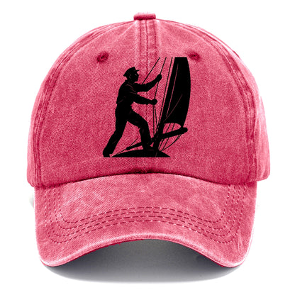 Sailor adjusting the boom on a sailboat - Classic Cap - Pomegranate Blush(Pink)