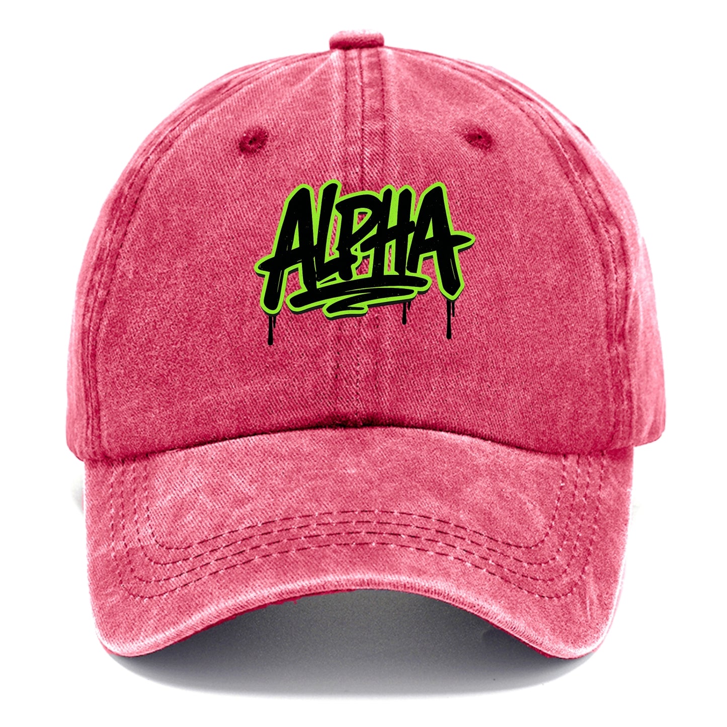Bold typography design - "ALPHA" - leader of the pack - Classic Cap - Pomegranate Blush(Pink)