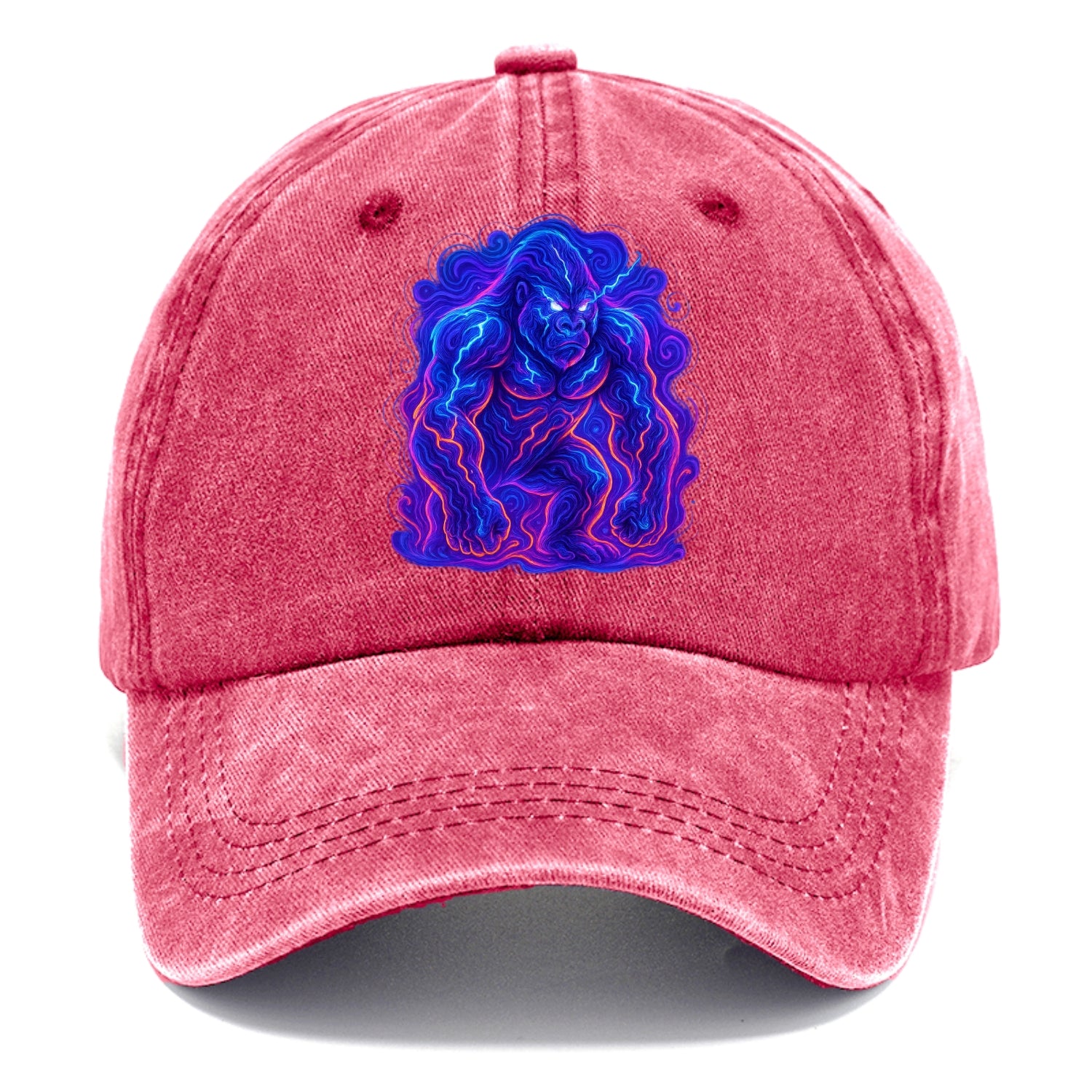 Mighty gorilla with electricity flowing through defined muscles, lightning bolt - Classic Cap - Pomegranate Blush(Pink)