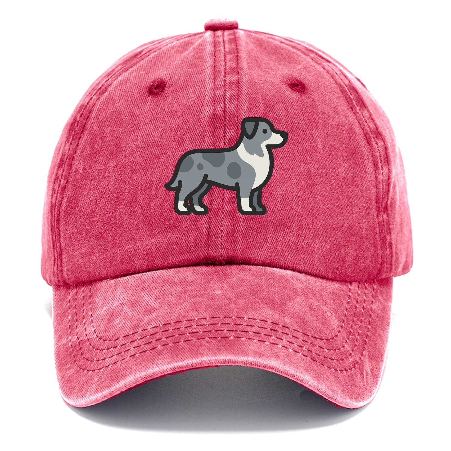 Australian Shepherd - Blue merle flat side profile - Classic Cap - Pomegranate Blush(Pink)