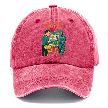 Artist and AI creating beautiful masterpiece together - "Creativity Amplified" - - Classic Cap - Pomegranate Blush(Pink)