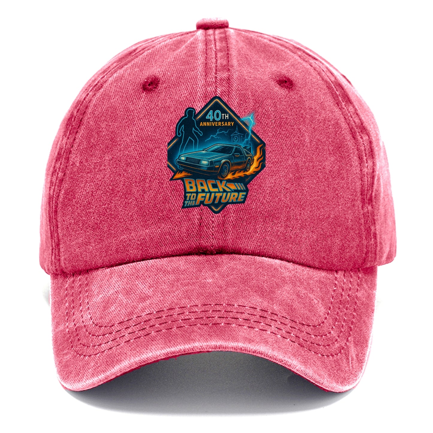 Back To The Future 40th Anniversary 2 - Classic Cap - Pomegranate Blush(Pink)