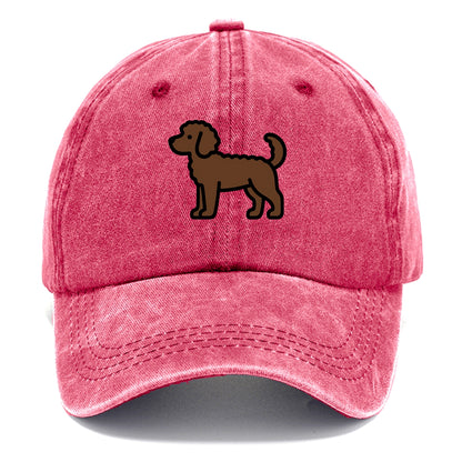 Labradoodle - Chocolate curly flat side profile - Classic Cap - Pomegranate Blush(Pink)