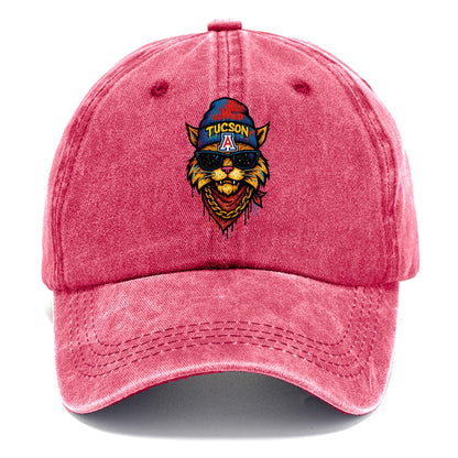 Tucson Wildcat wearing Arizona beanie with A patch - Classic Cap - Pomegranate Blush(Pink)