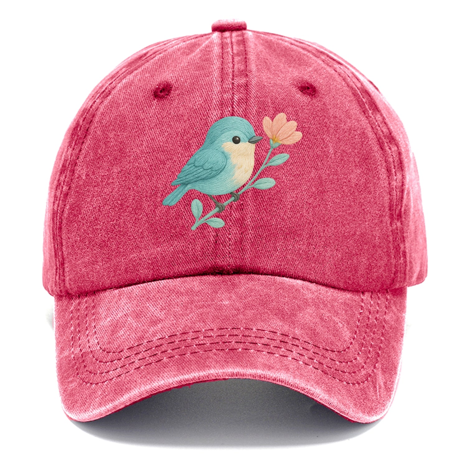 Aqua Chickadee - Classic Cap - Pomegranate Blush(Pink)