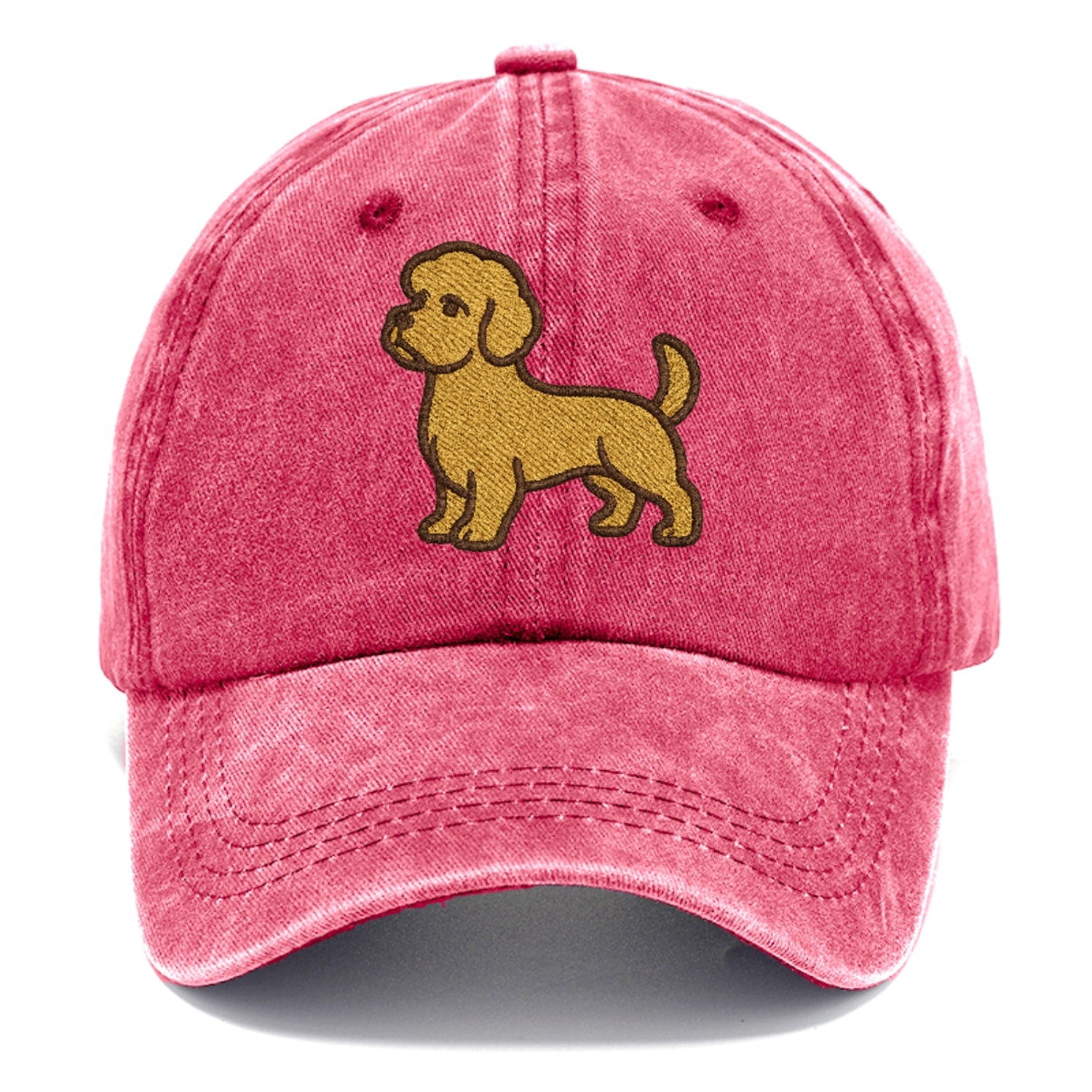 Dandie Dinmont Terrier Mustard Colored Pose Classic Cap - Pomegranate Blush(Pink)