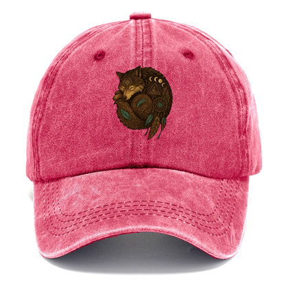 Sleeping Wolf Peace  - Classic Cap - Pomegranate Blush(Pink)