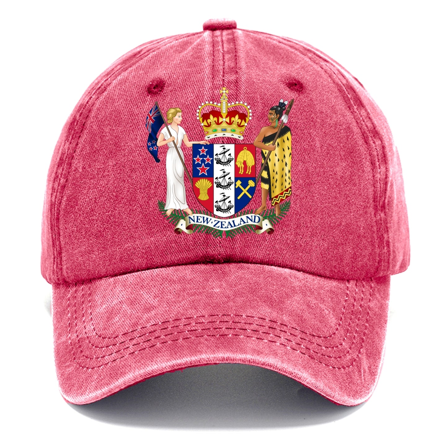 Coat Of Arms Of New Zealand - Classic Cap - Pomegranate Blush(Pink)