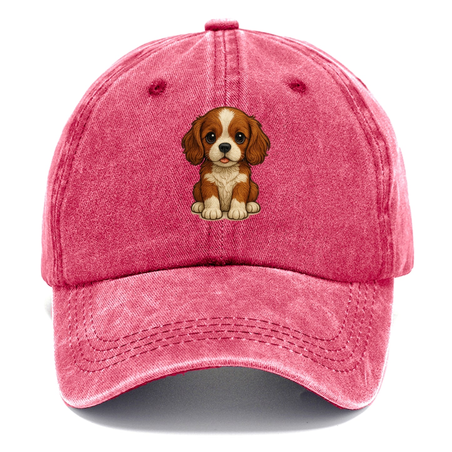 Baby Cavalier King Charles Spaniel Puppy - silky ears, gentle eyes, sweet expression, - Classic Cap - Pomegranate Blush(Pink)