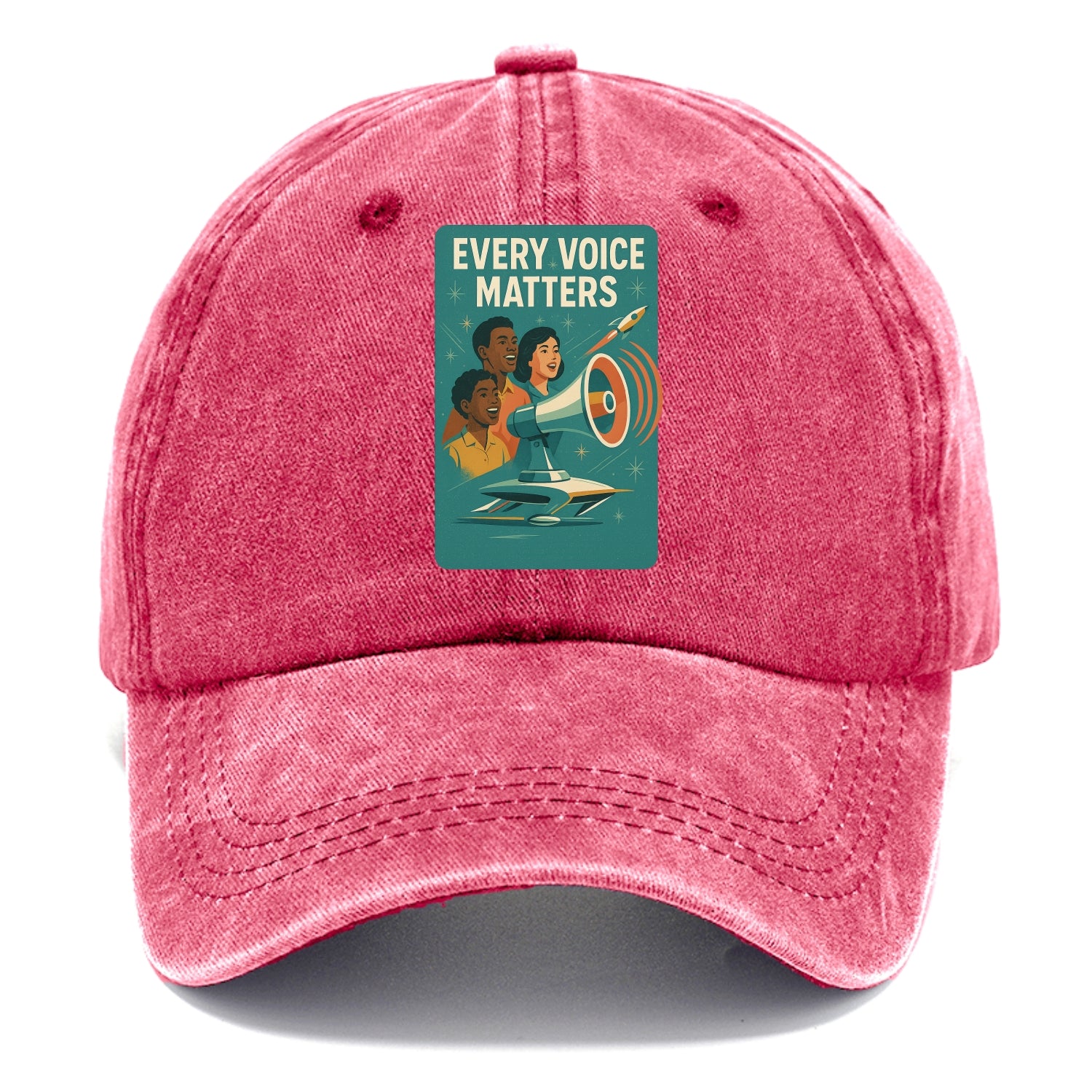 Diverse voices being heard and amplified - "Every Voice Matters" - inclusive society - Classic Cap - Pomegranate Blush(Pink)
