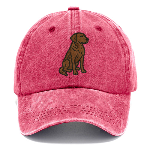 Chesapeake Bay Retriever - Brown wavy coat embroidered sitting pose - Classic Cap
