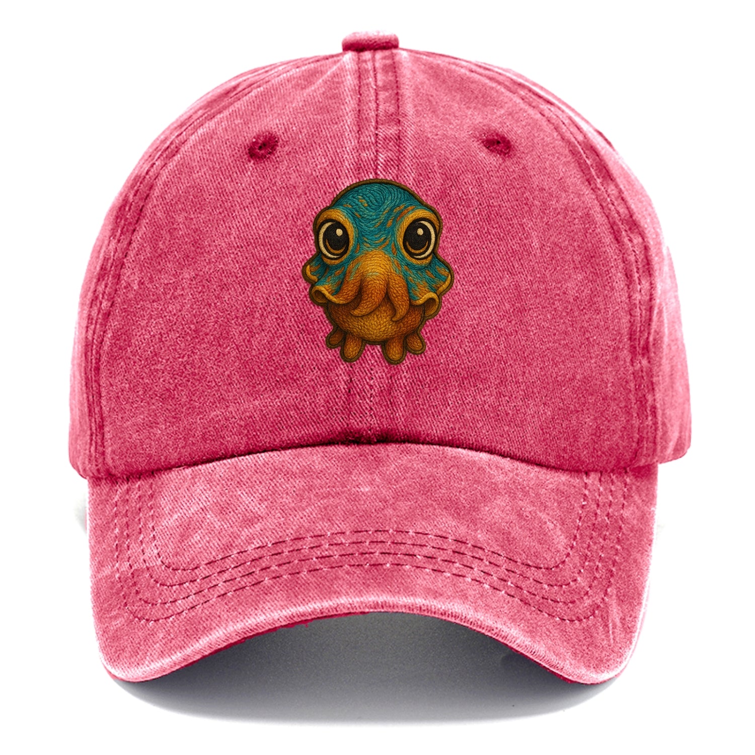 Baby Cuttlefish - color-changing skin, W-shaped pupil, front-facing, hypnotic cute - Classic Cap - Pomegranate Blush(Pink)