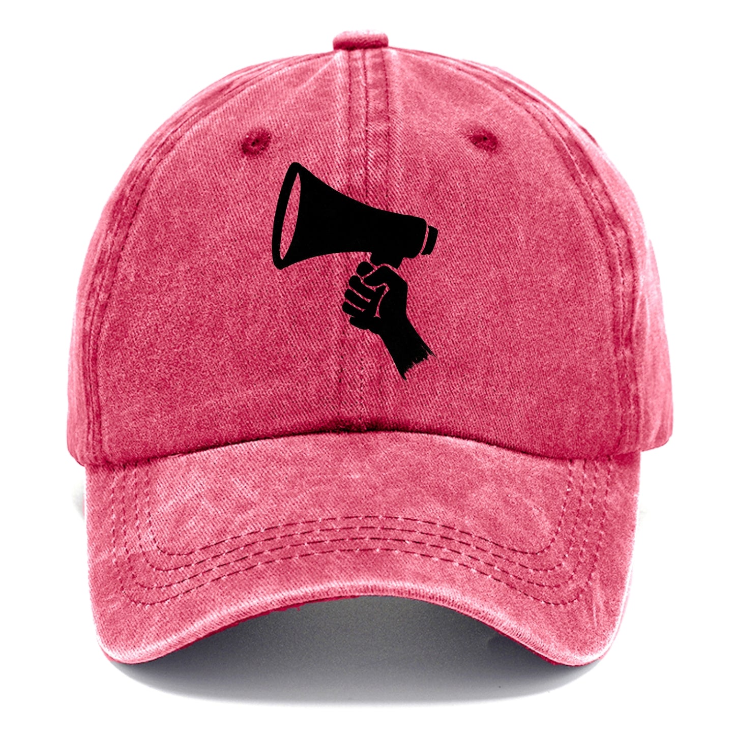 Megaphone silhouette - voice and protest ink brushwork - Classic Cap - Pomegranate Blush(Pink)