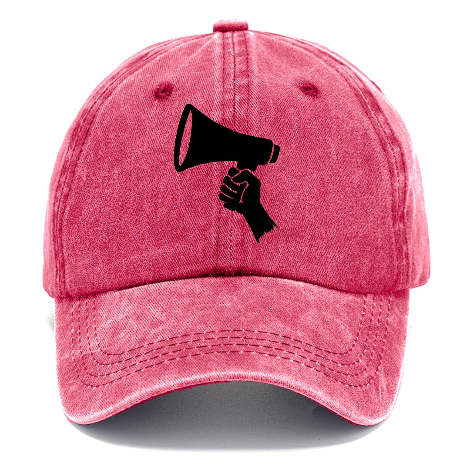 Megaphone silhouette - voice and protest ink brushwork - Classic Cap - Pomegranate Blush(Pink)