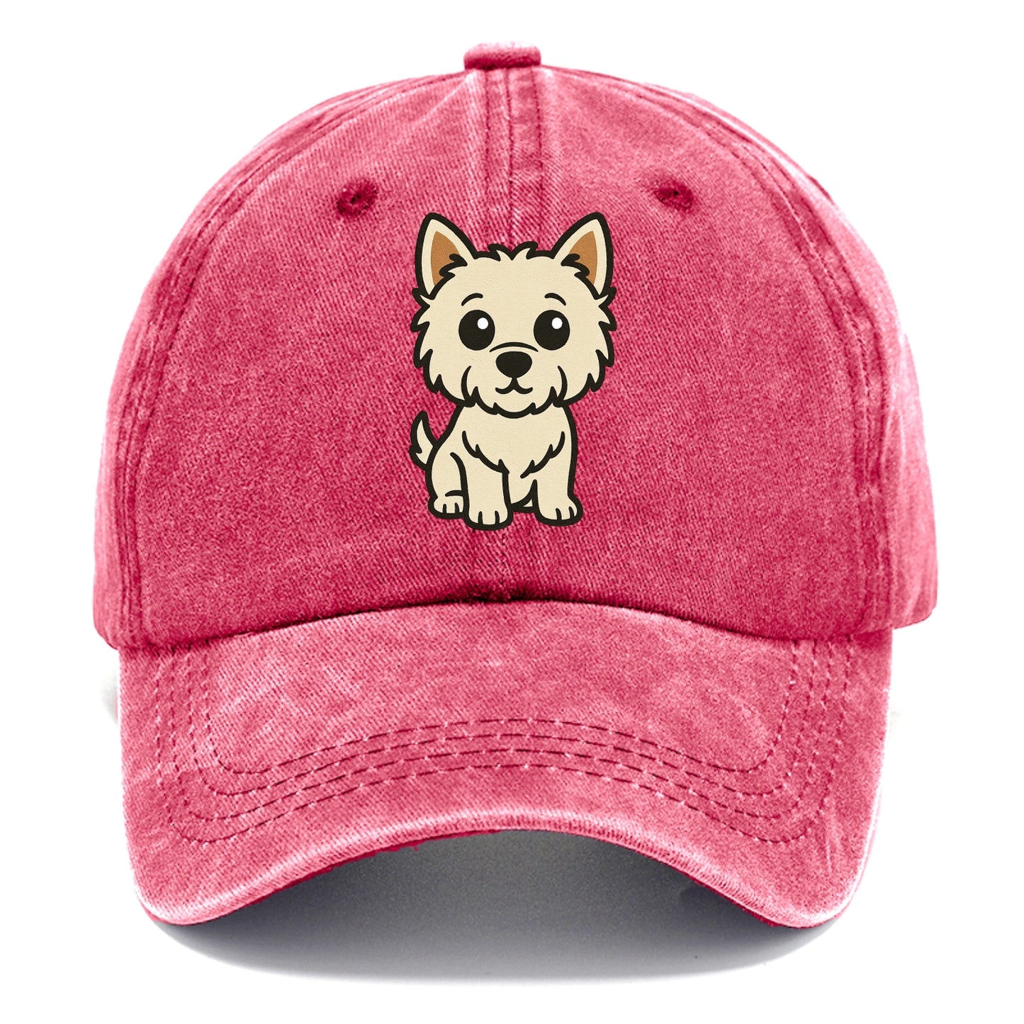 West Highland White Terrier - Alert standing pose - Classic Cap - Pomegranate Blush(Pink)
